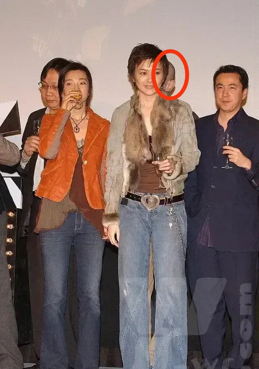 李冰冰,关之琳在前排举起酒杯,王中磊站在旁边,葛优大爷被挤在后排
