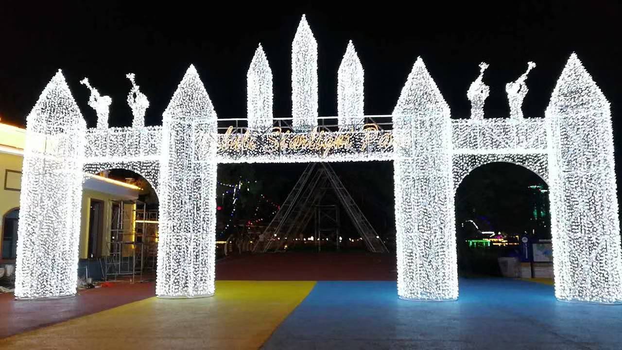 灯光节门头,灯光节隧道