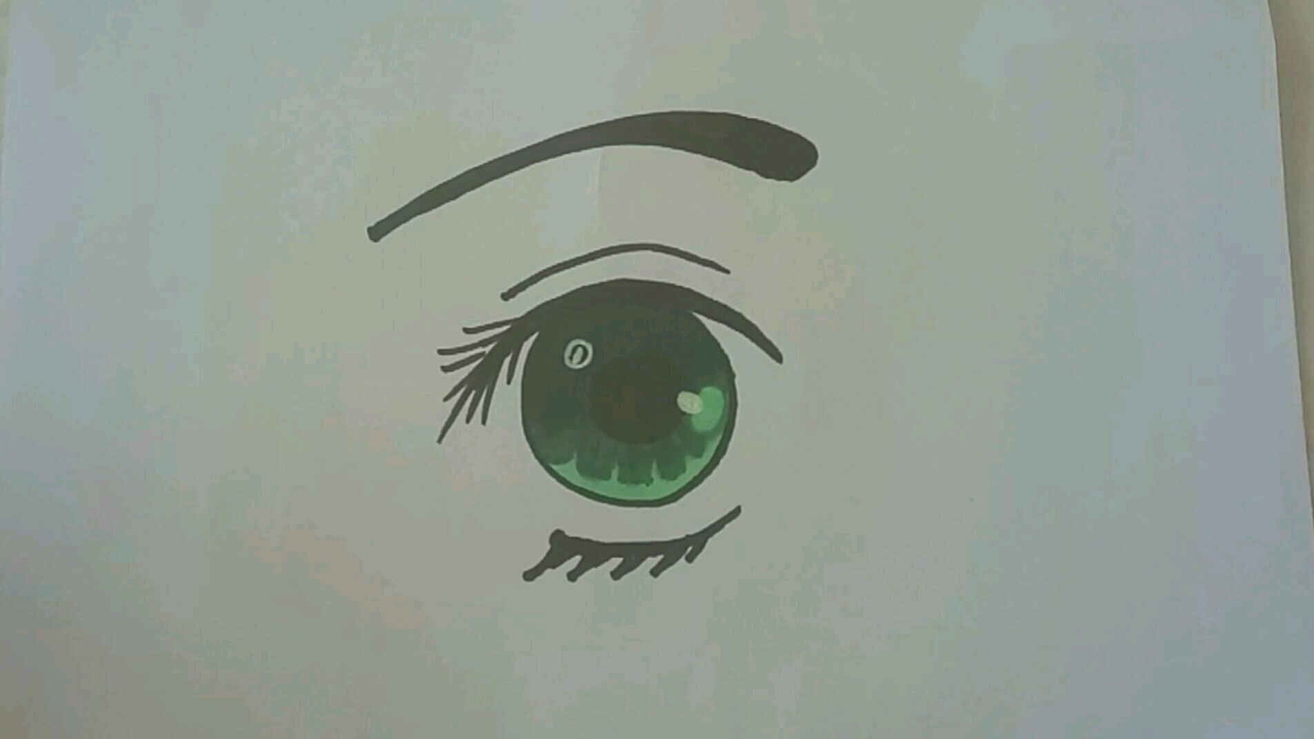 儿童简笔画马克笔动漫眼睛的画法超级简单
