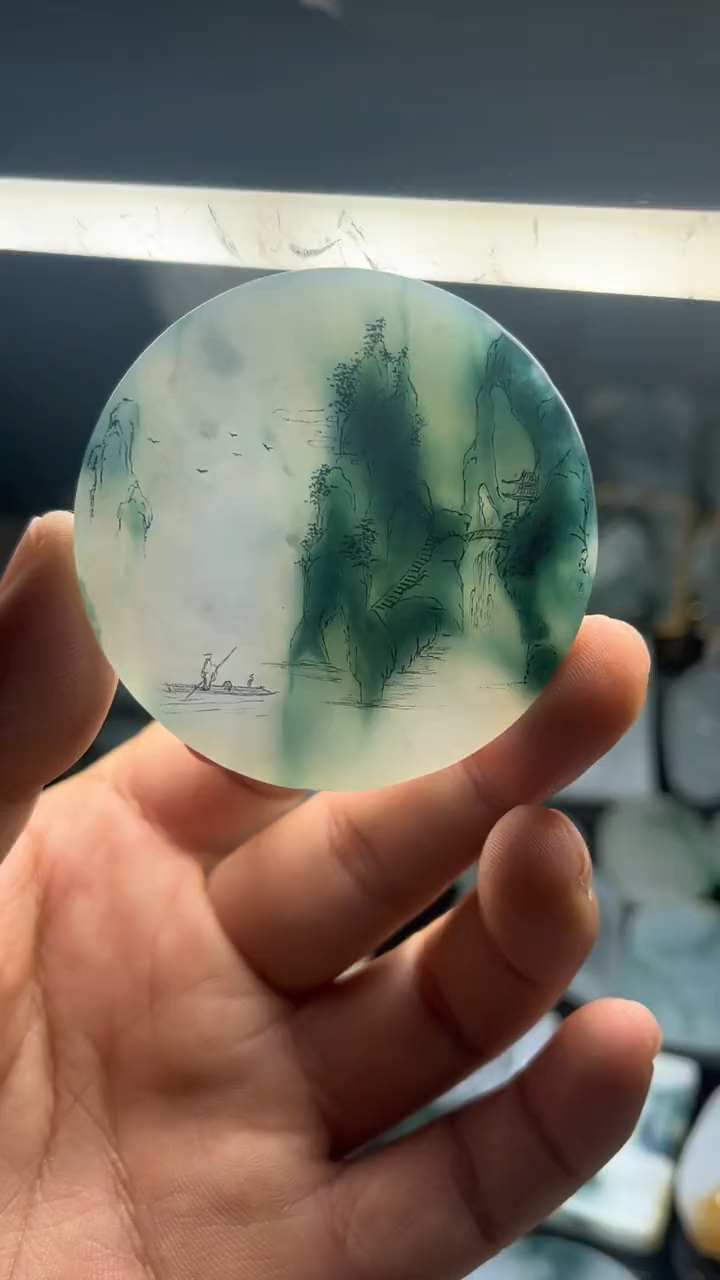 定制的镯心料山水出设计图啦!-度小视