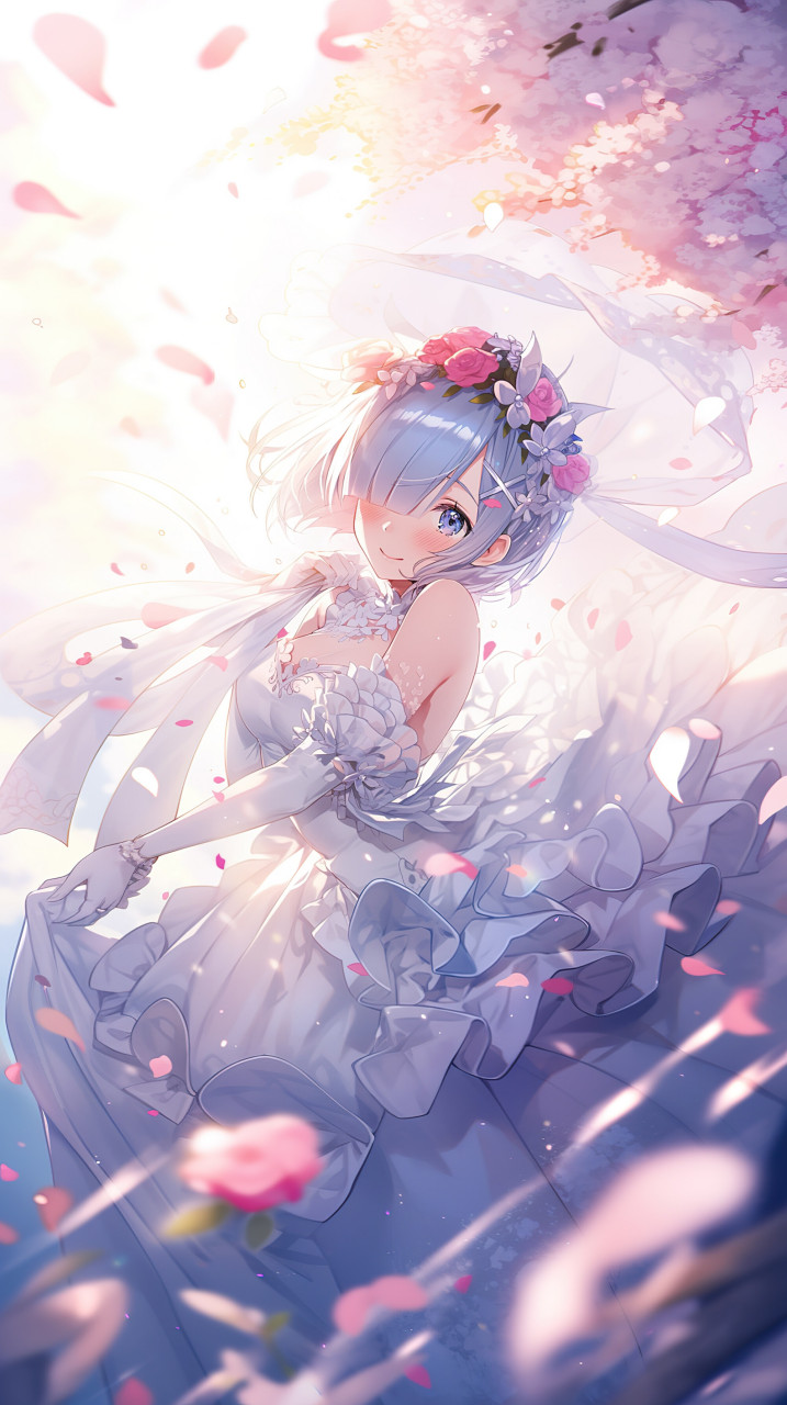 二次元# 身穿婚纱将要收获幸福的蕾姆[三哈][三哈]