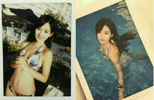 「千年一遇美女」鞠婧祎泳装照