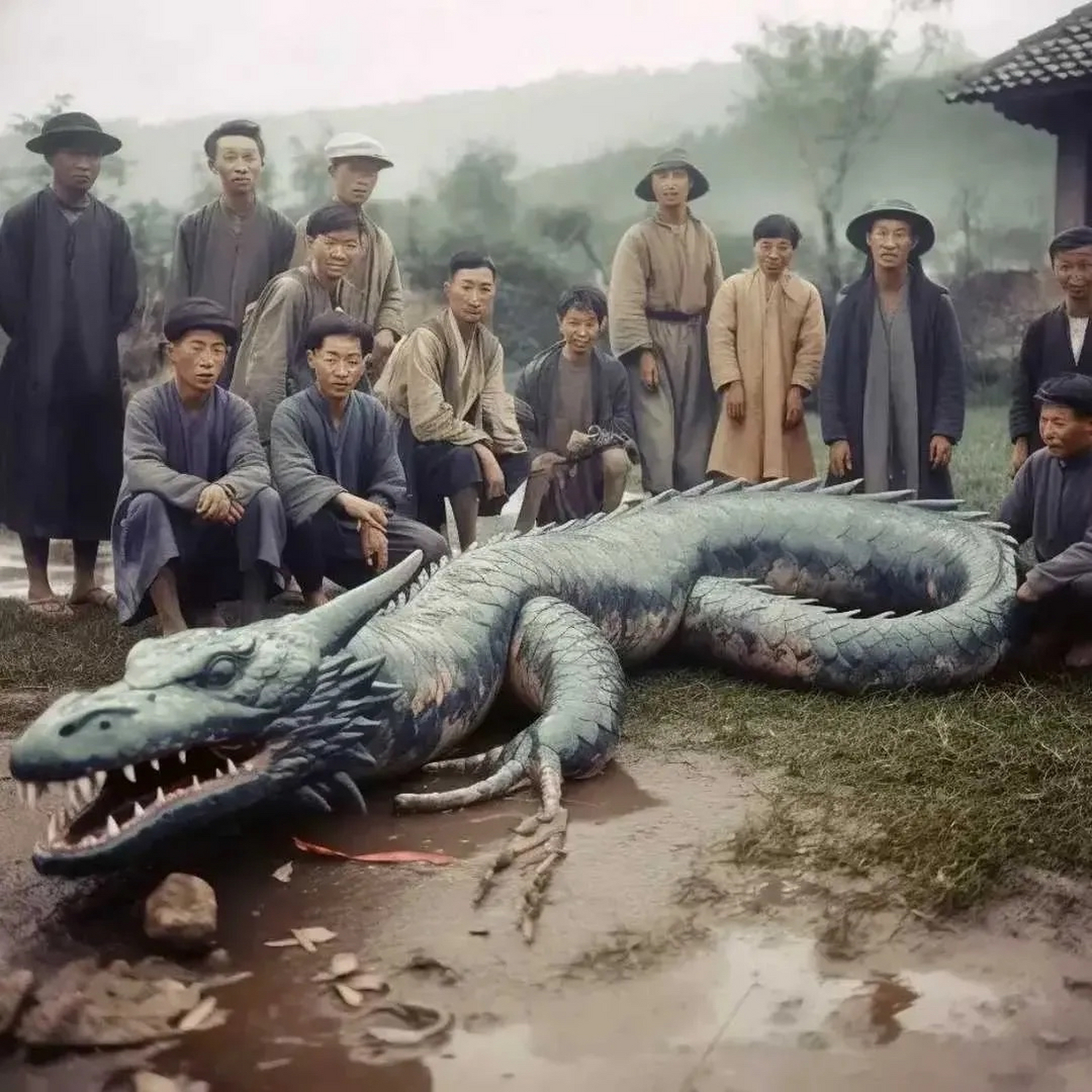 ai 制作的坠龙事件#营江口坠龙事件是真是假# #营口坠龙事件