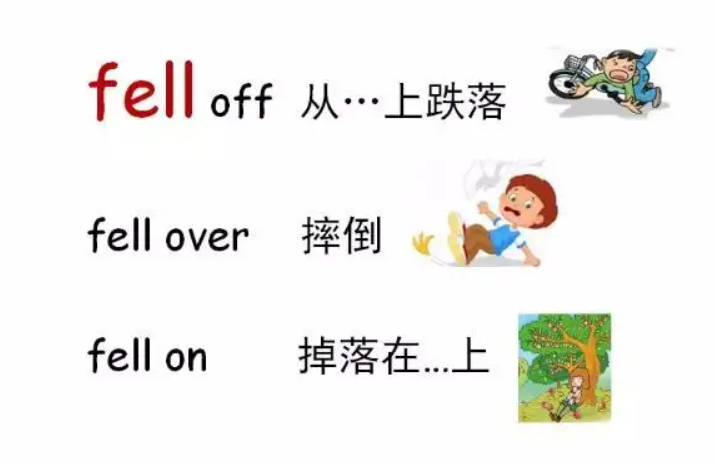 fell off和fall off的区别