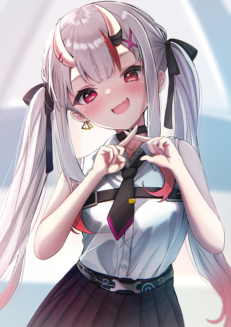 画师:terra bose,白毛双马尾萝莉[亲吻]#二次元美图# #我爱二次元