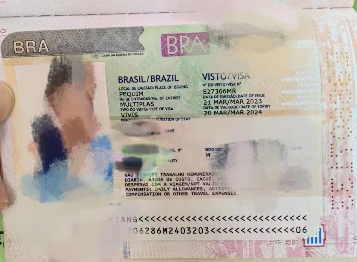 巴西签证,简化资料,100%保签!