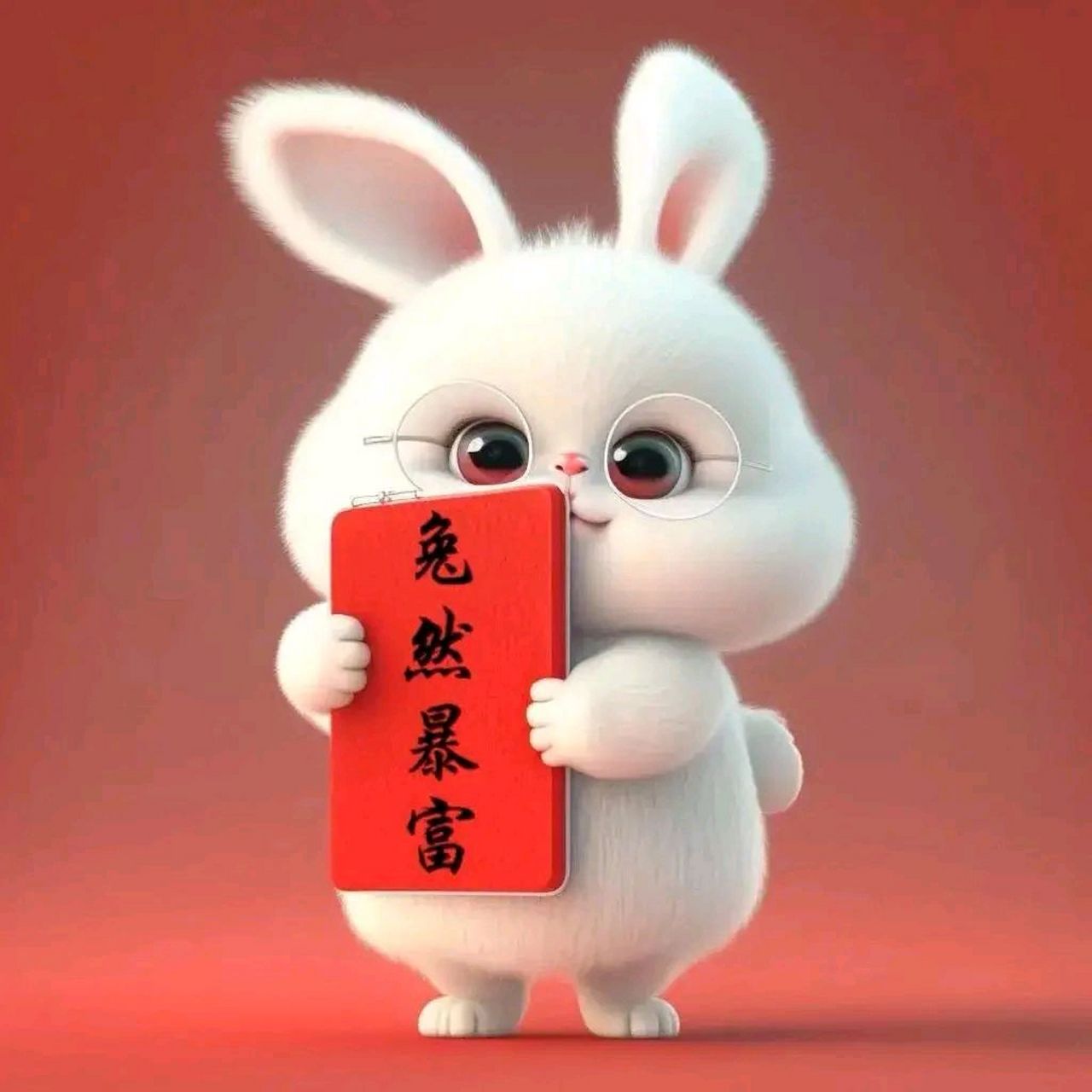 萌兔头像兔然暴富