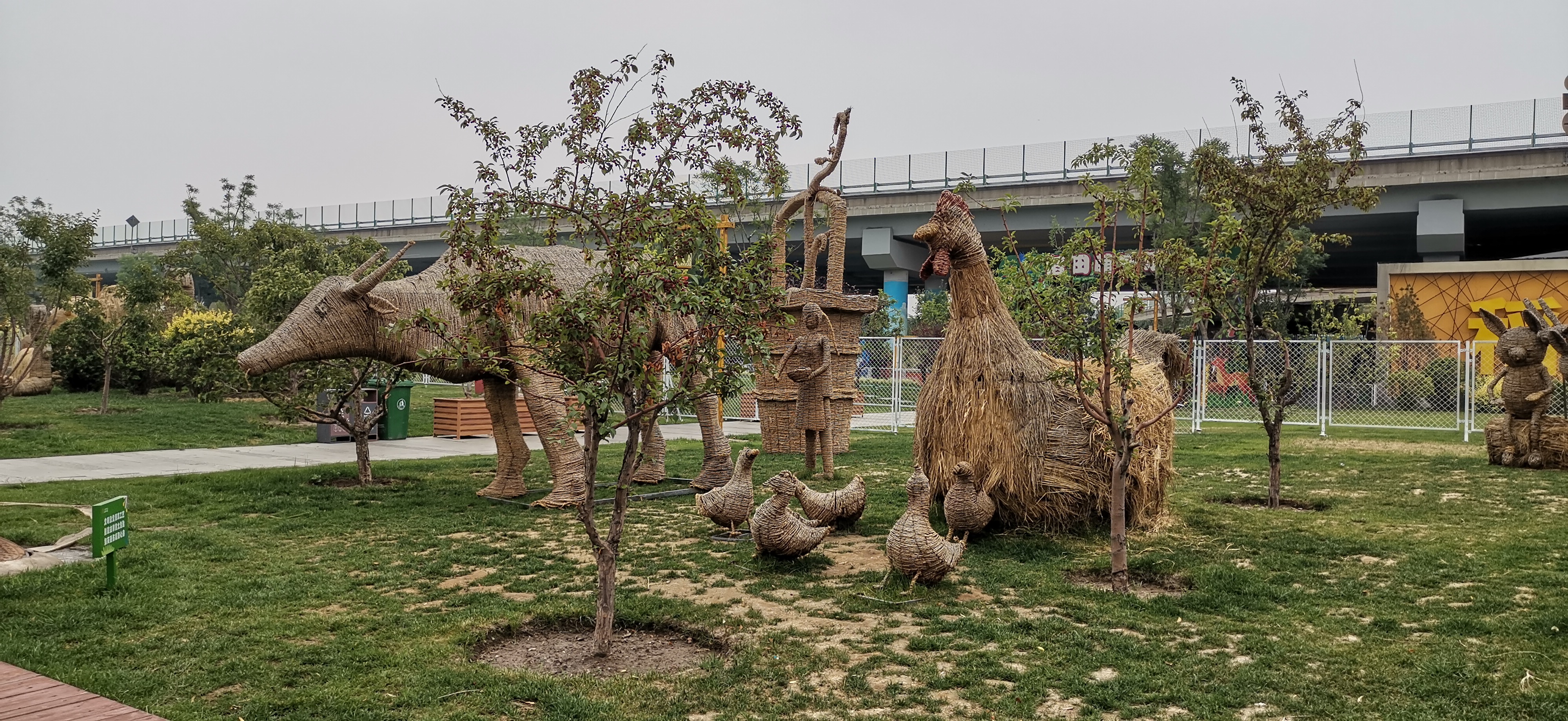 太原晋祠,稻田公园旅游观光