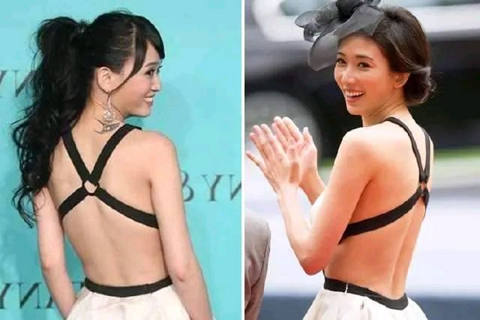 当44岁陈乔恩遇上林志玲,相差5岁同穿一件礼服,差距一目了然 此前陈