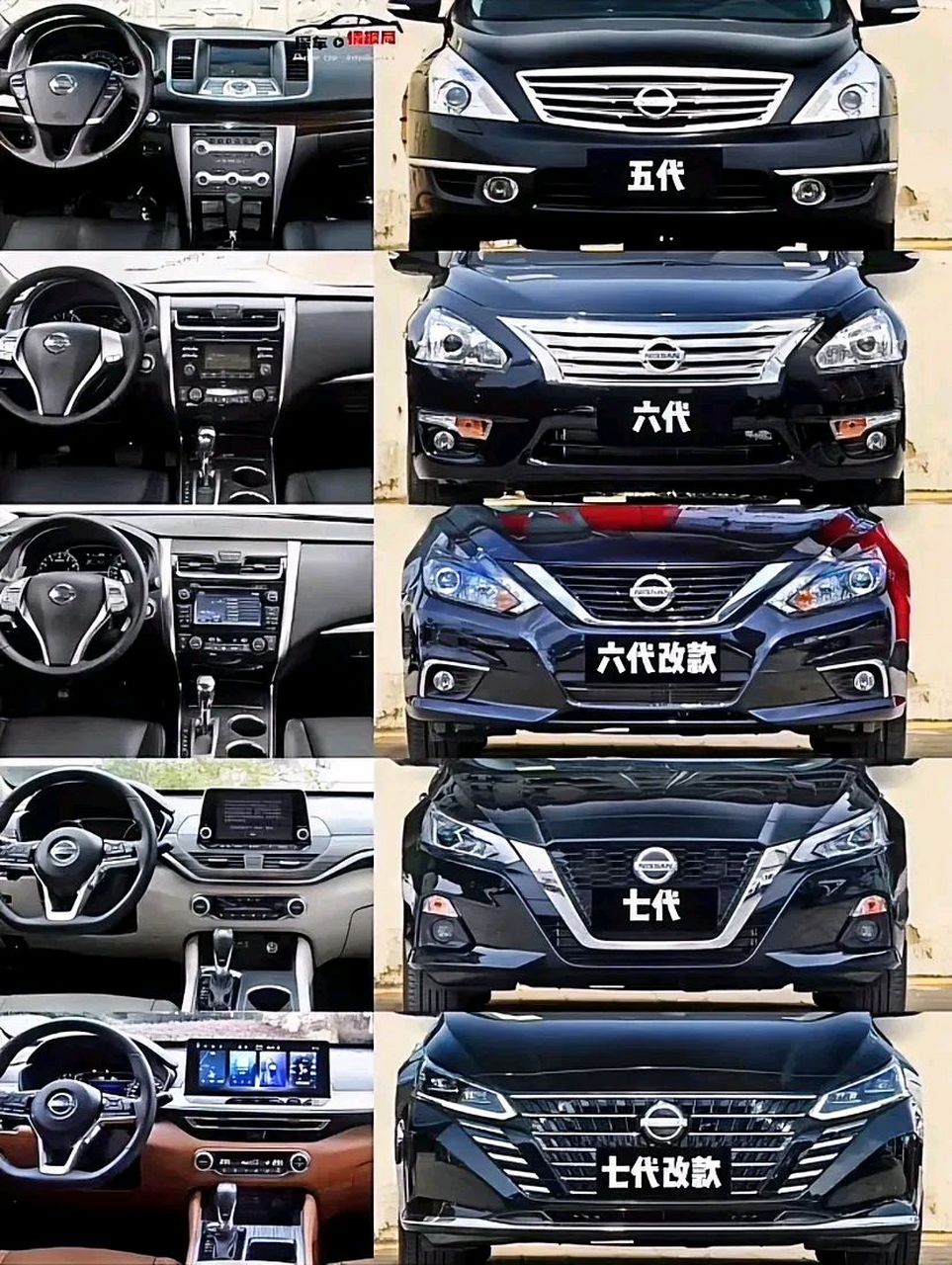 几代天籁经典 1,第五代天籁 2,第六代天籁 3,第六代天籁改款 4,第七代