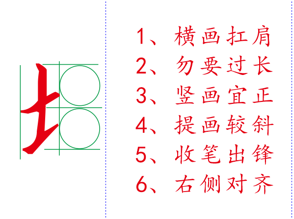 提土旁的书写技巧 例字 块