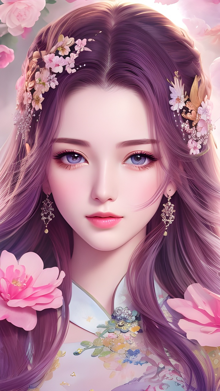 有趣表情:好看的古风动漫美女头像表情手机壁纸#有趣表情# #动漫美女