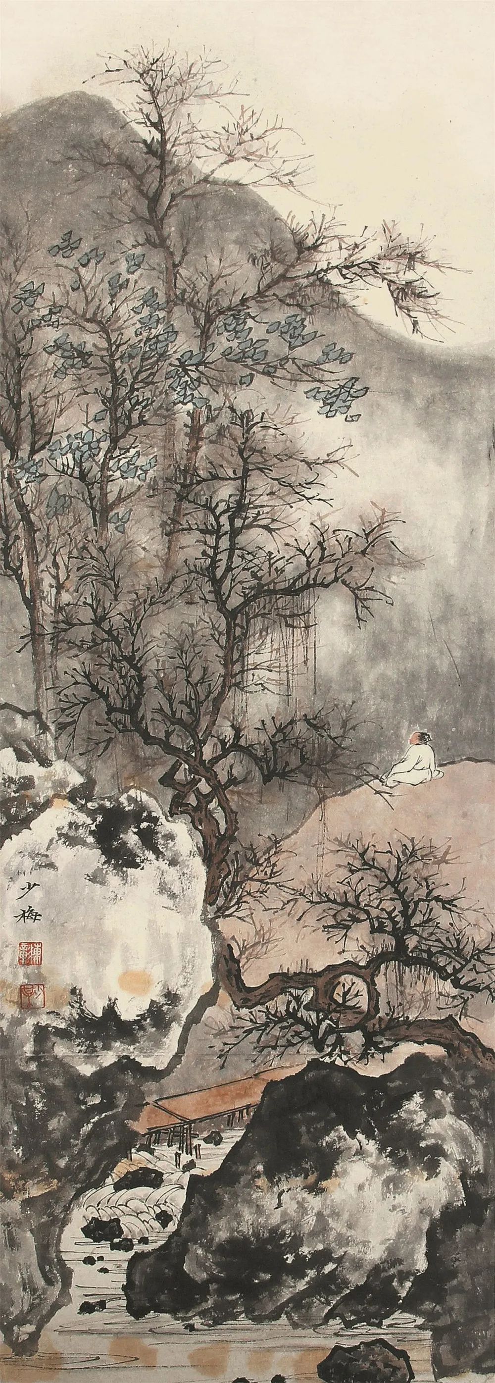 陈少梅精品立轴山水作品33幅