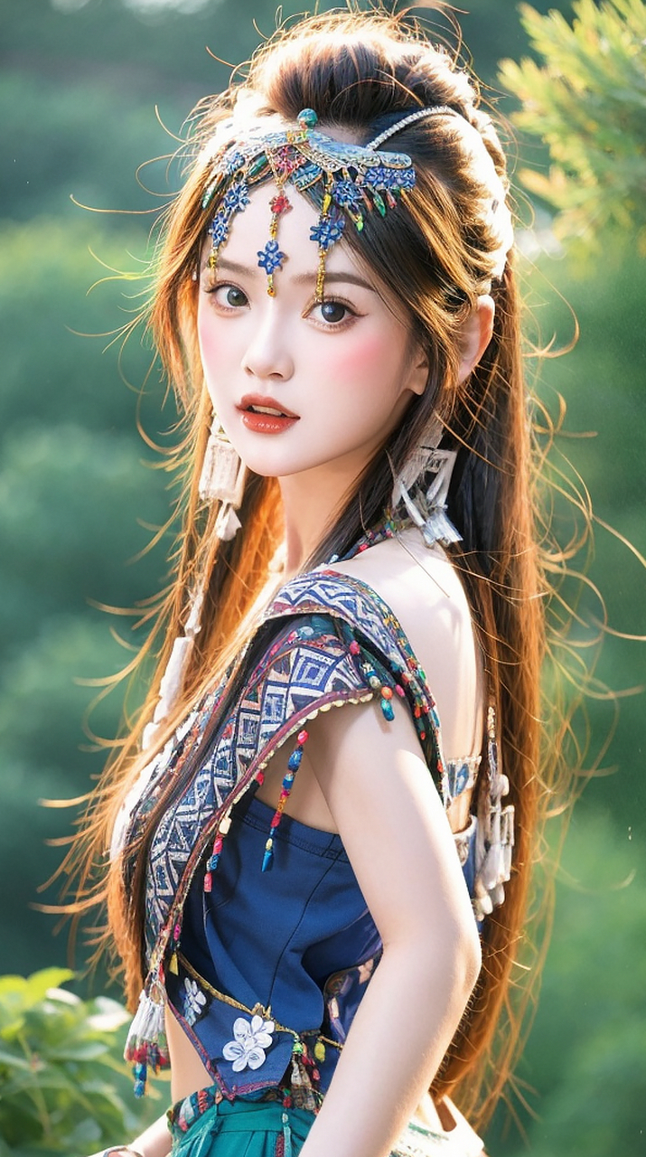 很漂亮的少数民族服饰,美少女写真#美女