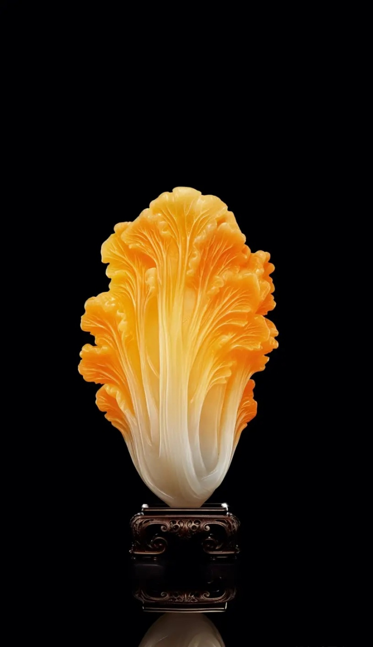 一组很美的玉石白菜