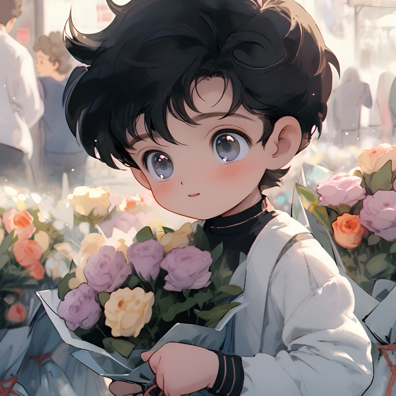 总有一人捧花是为你而来[心]#治愈# #头像# #情侣