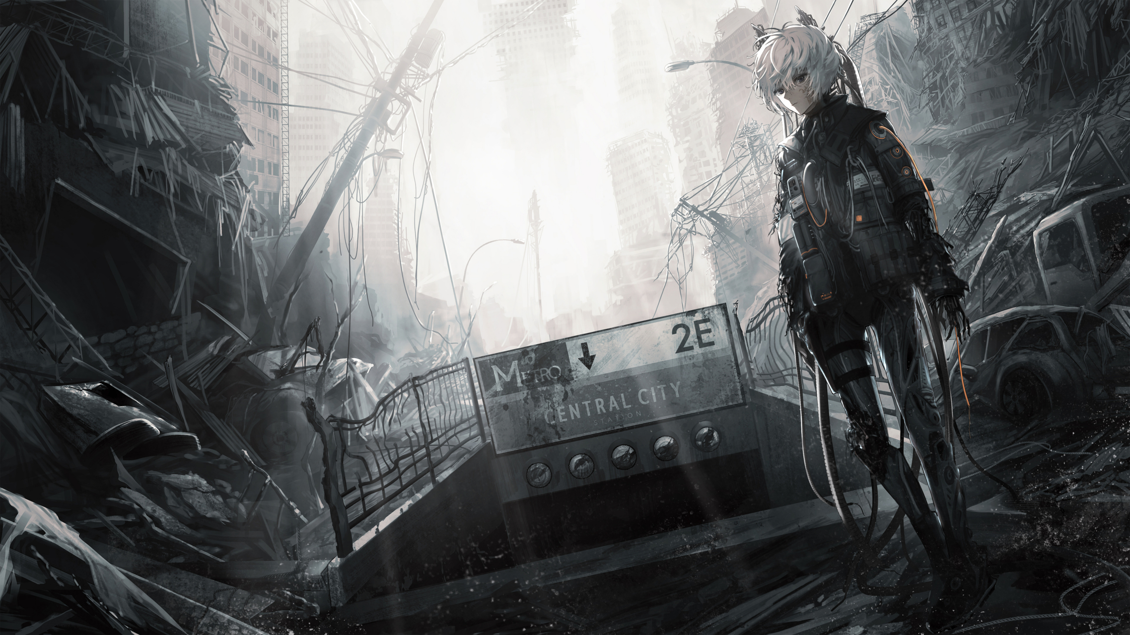 末世之下的废墟#二次元#  画师:ひろせ