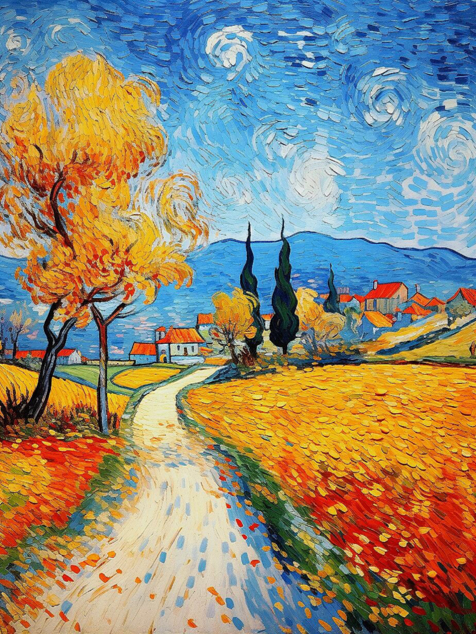 梵高的秋日 初秋好像一幅画,以丰富的色彩和微妙的