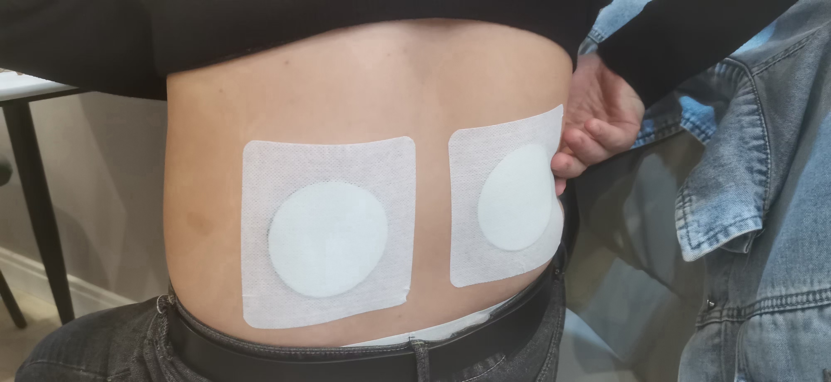 腰疼,腰肌劳损贴敷示意图