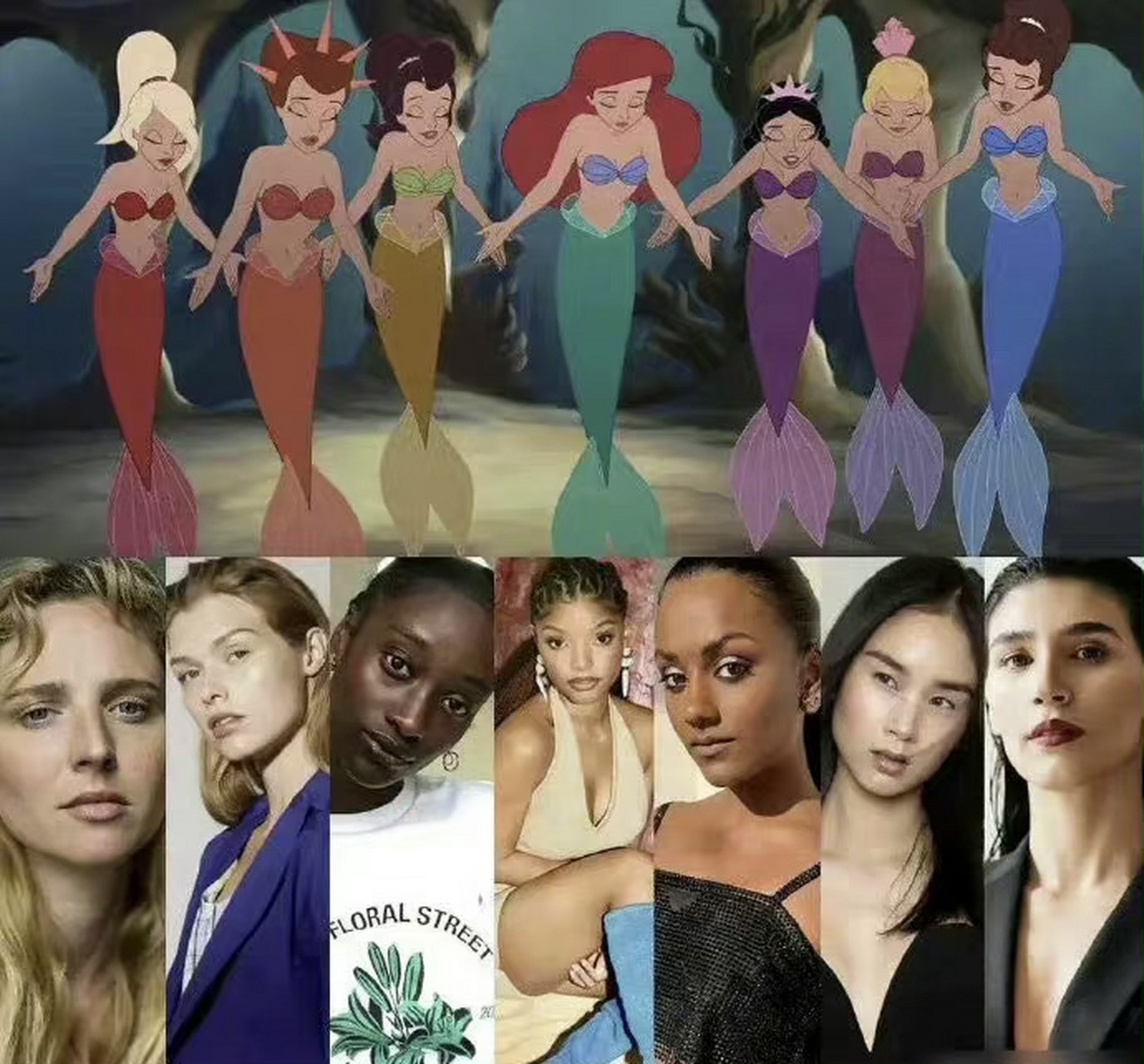 《小美人鱼》美人鱼的6个姐姐选角,一看就知道不是同一个妈生的