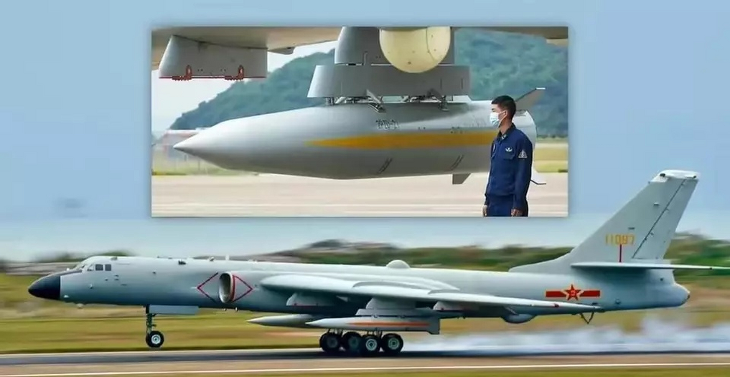 携带两枚鹰击12超音速反舰导弹,两枚高超音速反舰导弹,你是喜欢轰六k