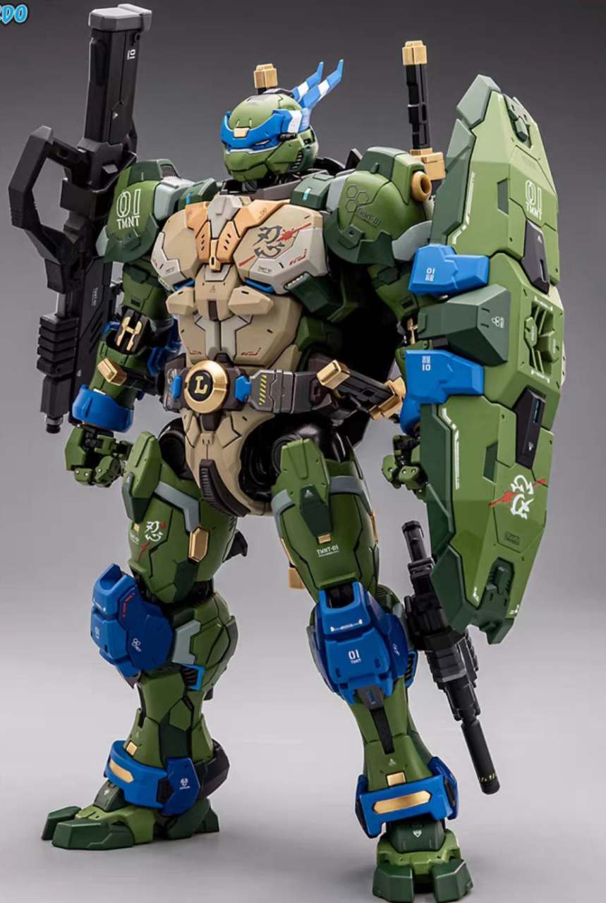 忍者神龟莱昂纳多hb0012合金机甲龟国创机甲手办模型!玩具!