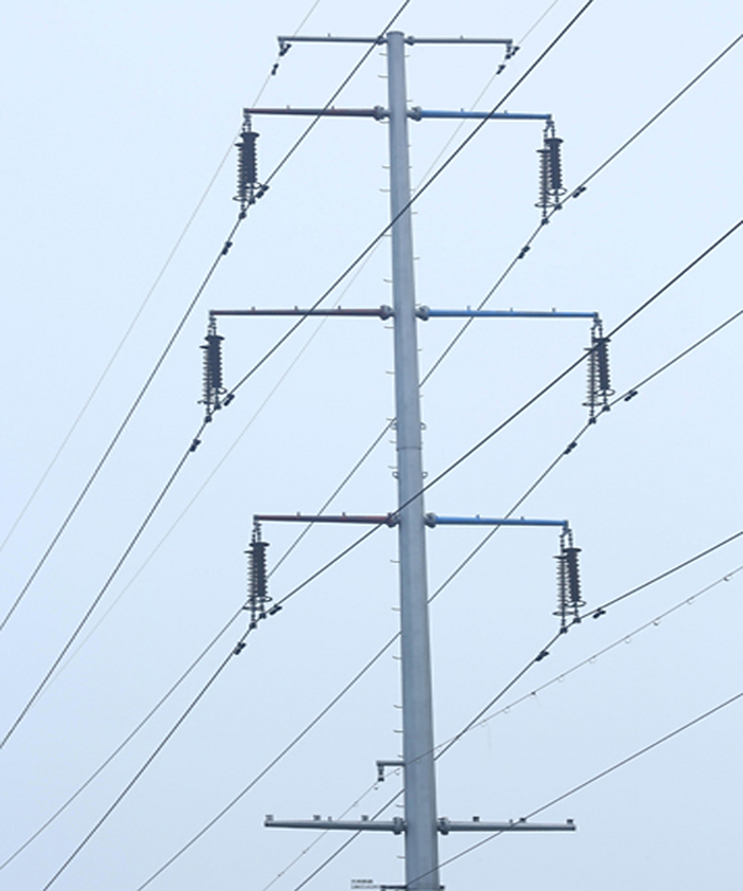 电力钢杆,电力钢管杆,终端杆,10kv双回路钢管杆 角钢型电力钢杆 角钢