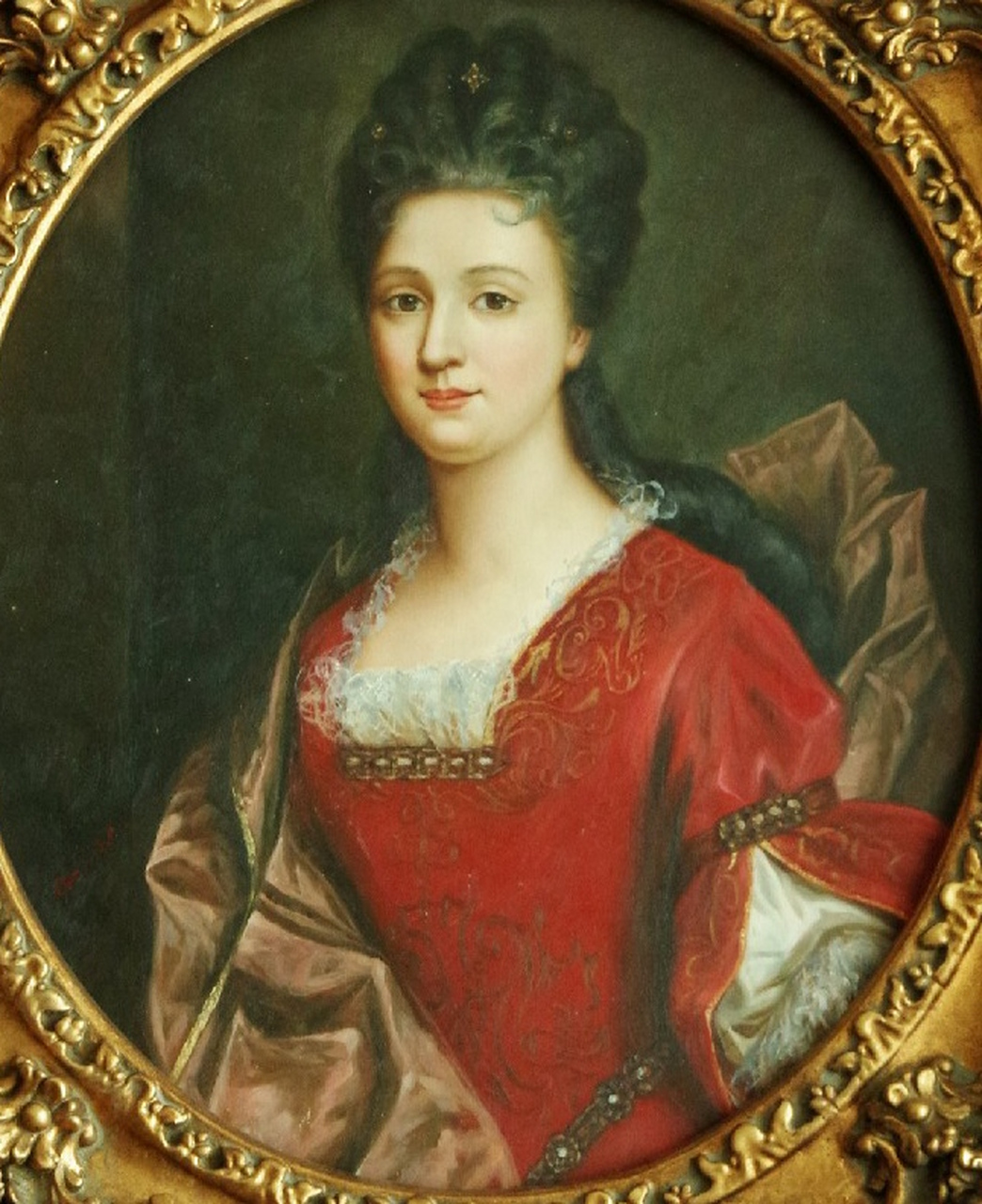 西洋手绘～古典人物肖像老油画～ 《贵妇》