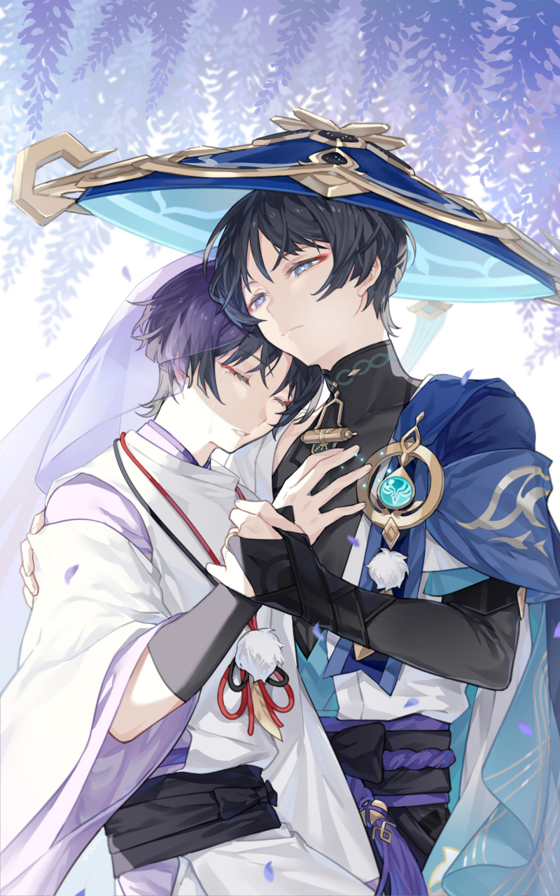 有点逆天[吃鲸],散兵x美人散兵,画师:鹌鹑#原神散兵# #二次元男# #我