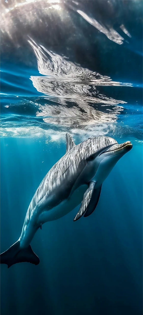 海豚比鲨鱼可爱多了吧.