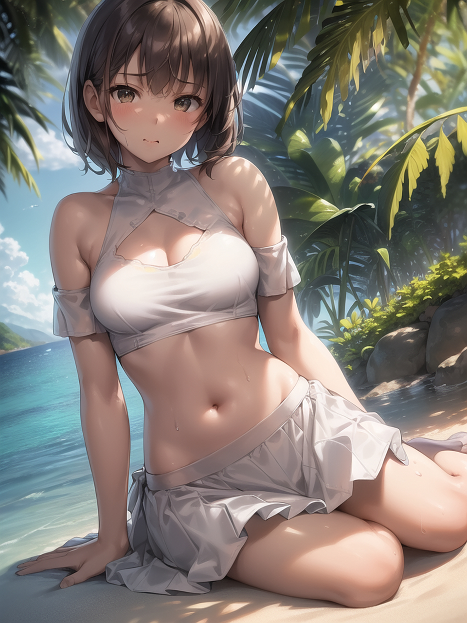 夏日清凉:二次元泳装小姐姐是夏日的一道靓丽风景.