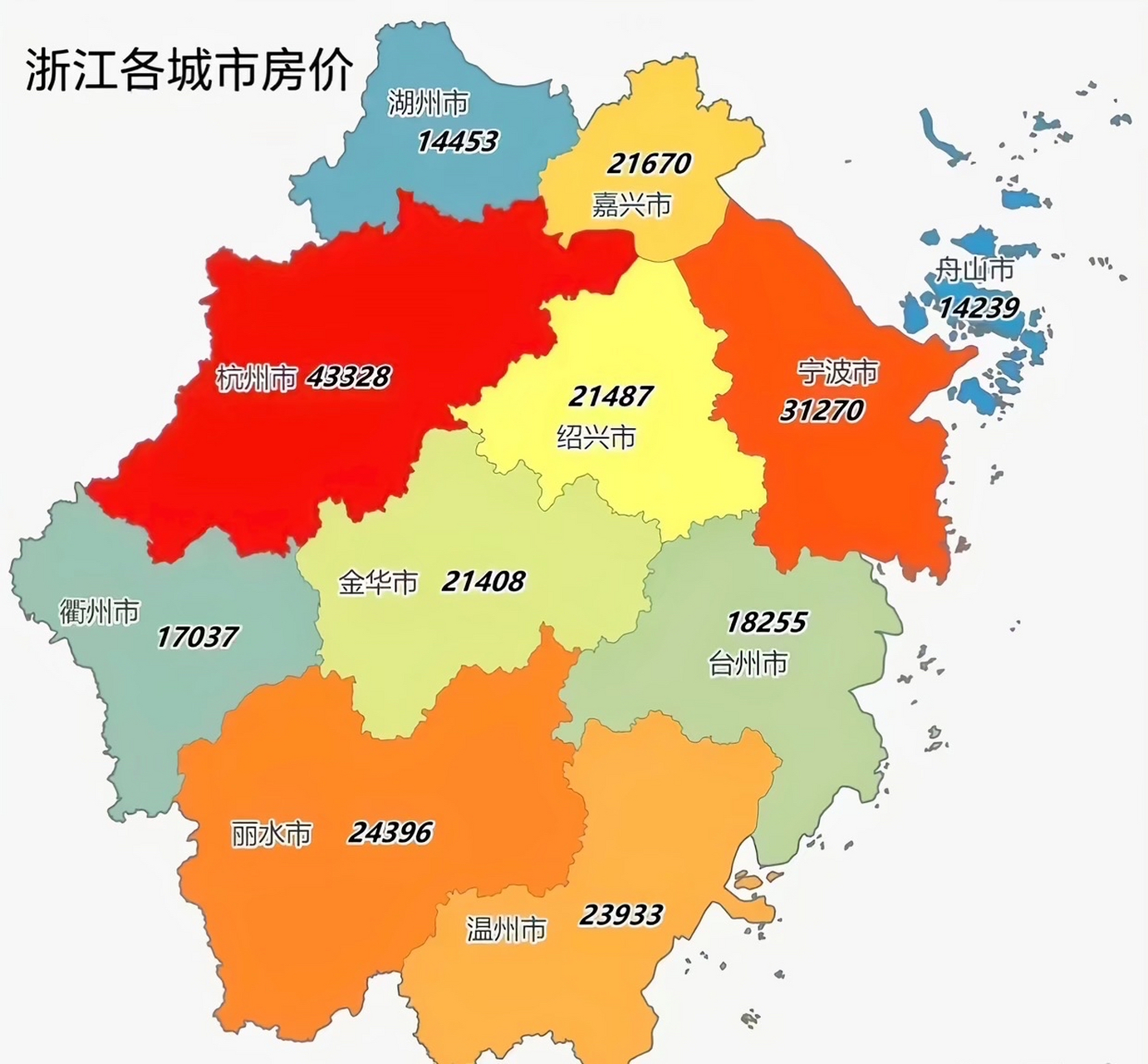 浙江房价vs湖南房价,你们的房价是多少呢?