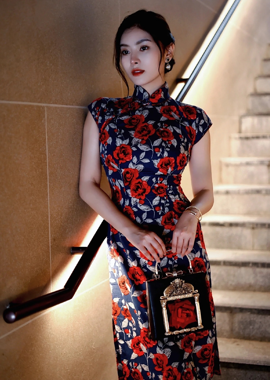 港风旗袍,好爱这种风格的穿搭78