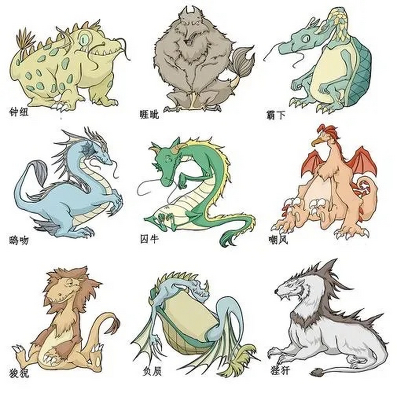 龙生九子,子子不同.