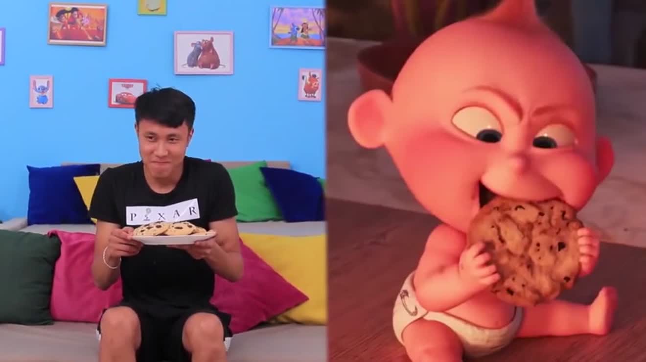 DIY美味的巧克力曲奇饼干,上面放很多的巧克力碎更好吃
