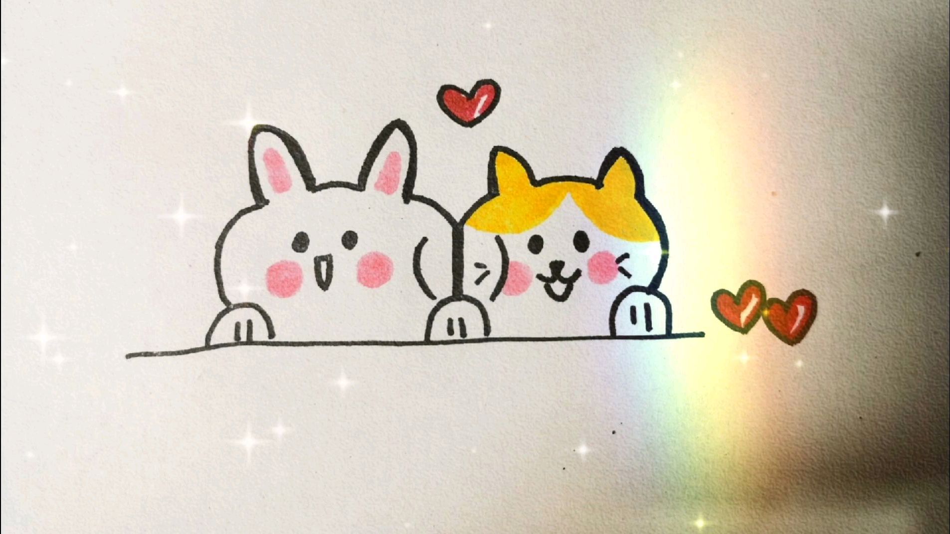 简笔画 可爱的小动物表情