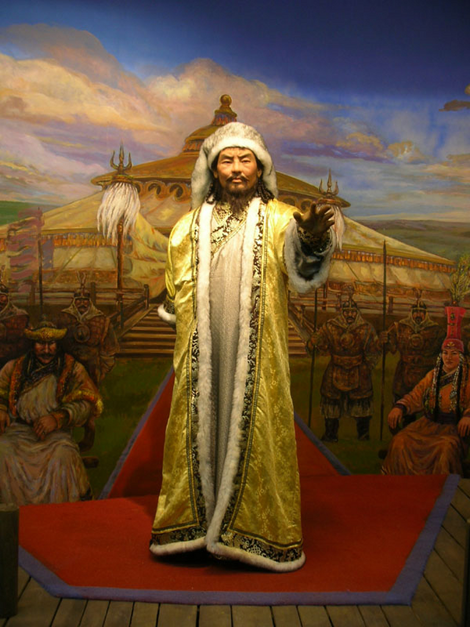 蒙古太祖二十二年(1227),铁木真在弥留之际,召集所有的儿子,对他们讲