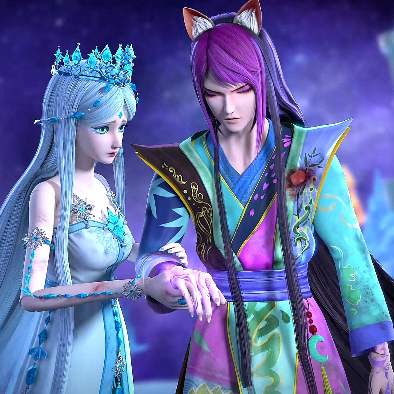 在《叶罗丽x冰莲花》中,冰公主深陷噩梦无法自拔,此时颜爵铤而走险