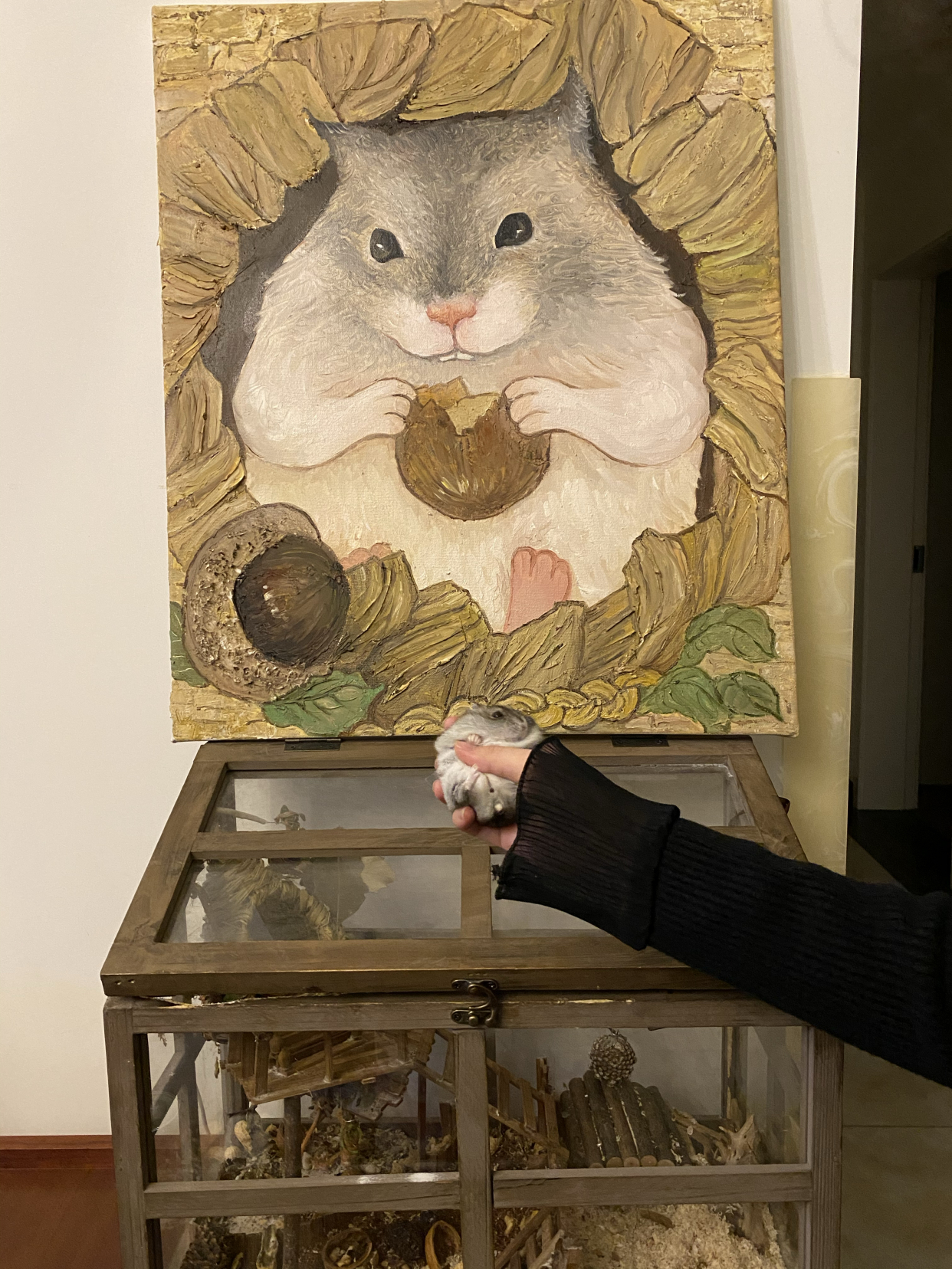 油画仓鼠多多