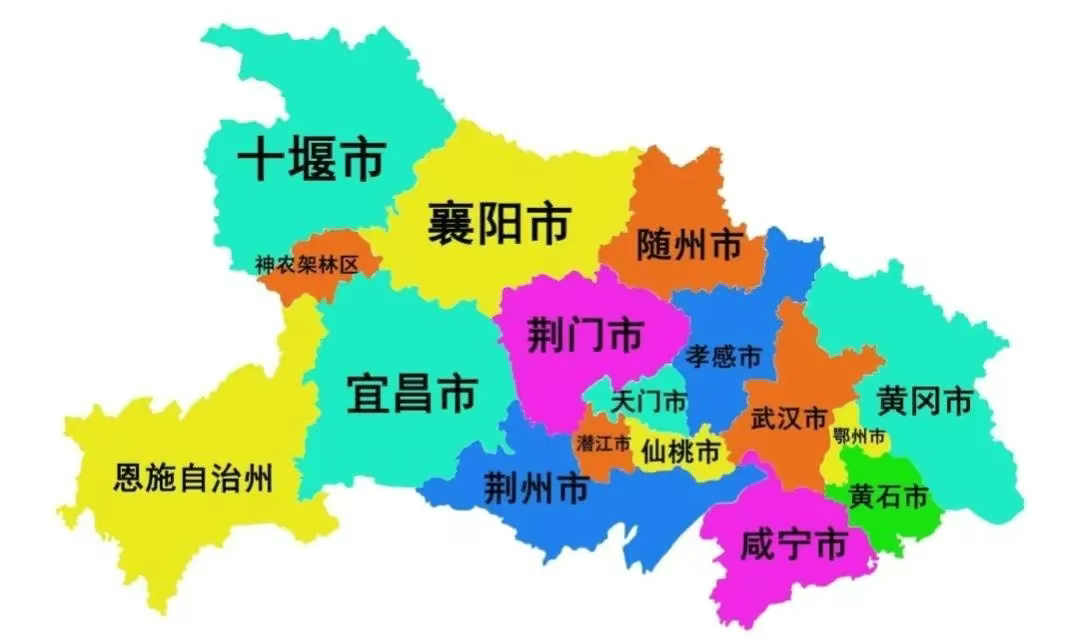 湖北省各区县地图图片