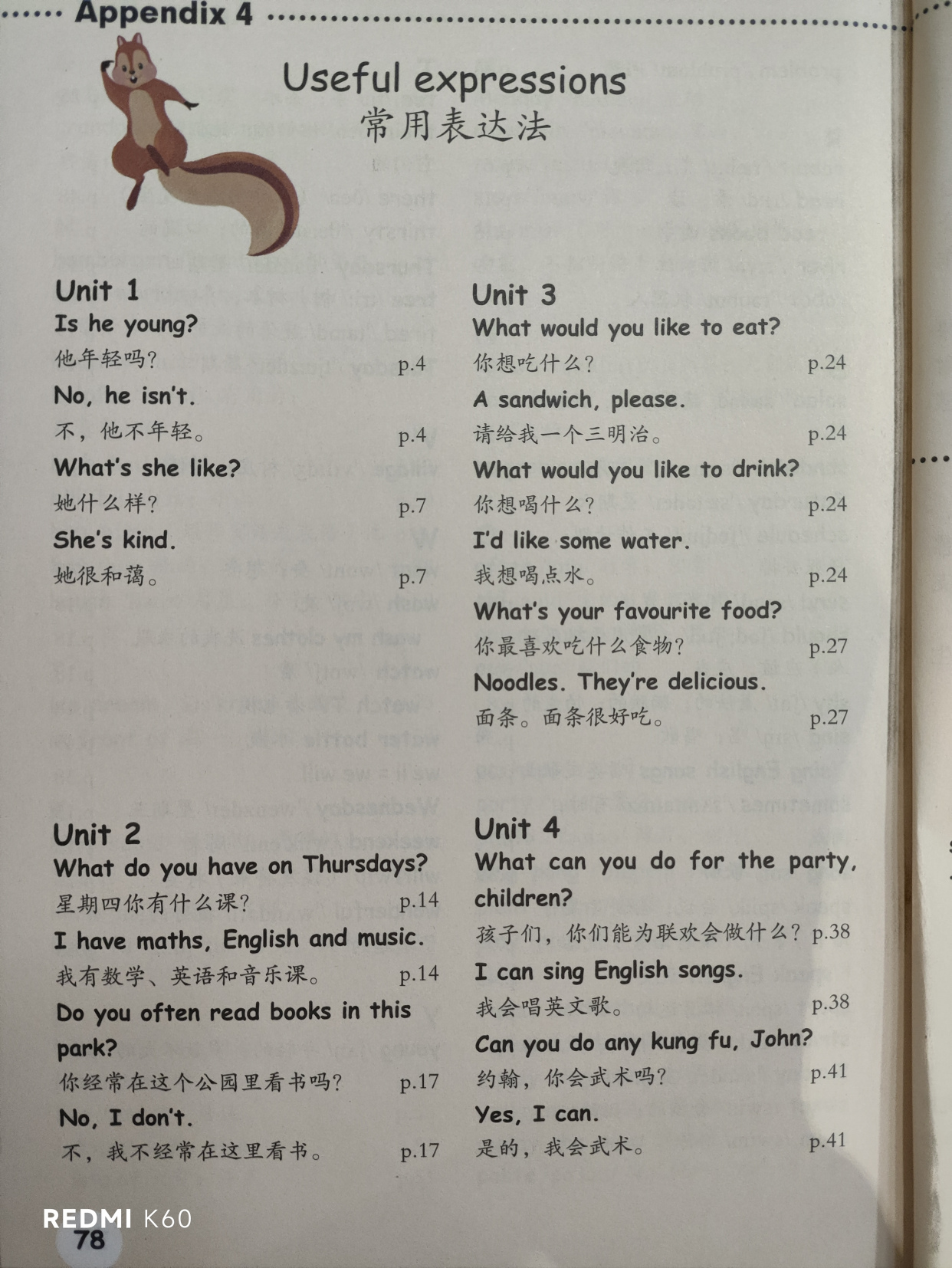 人教五上英语常用表达法和谚语