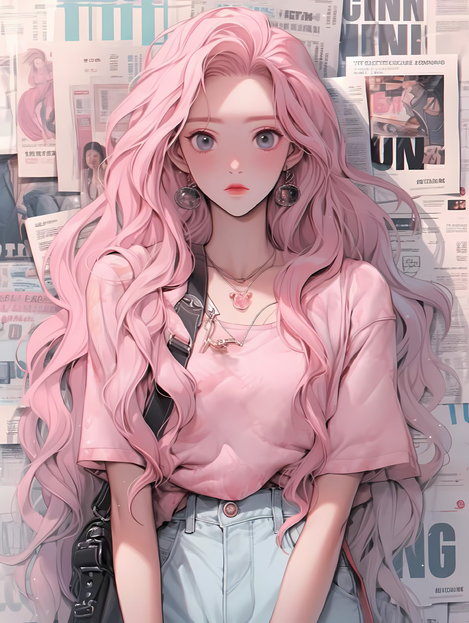 粉色系美少女头像 #二次元# #ai共创计划# #ai绘画