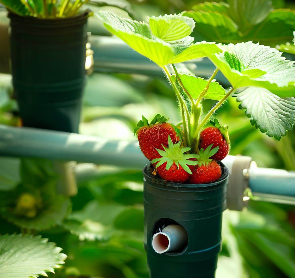 水管草莓,垂直种植的新方式