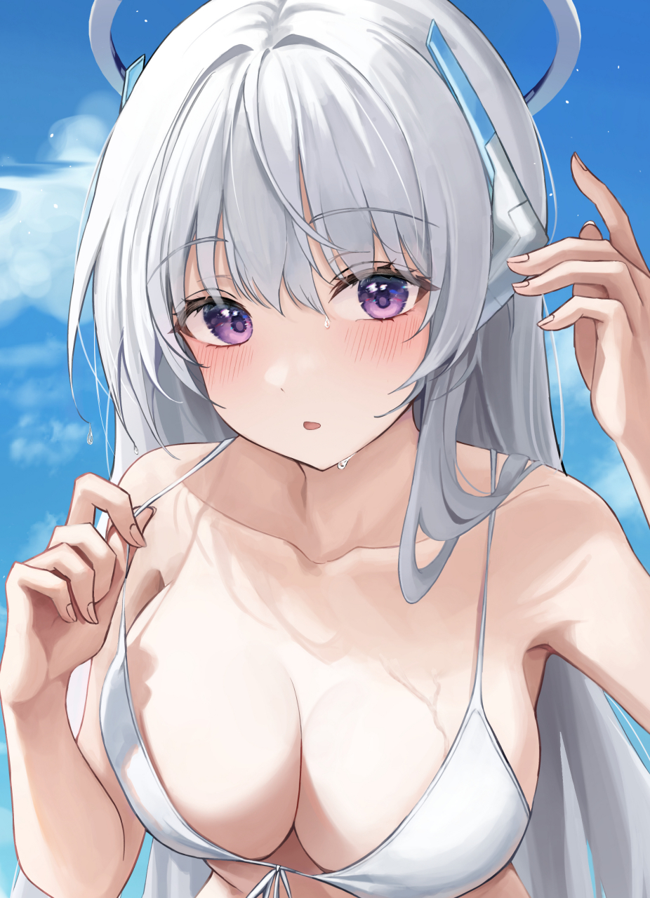 想和诺亚一起去海边[挤眼]  画师:zuu #碧蓝档案# #插画# #泳装