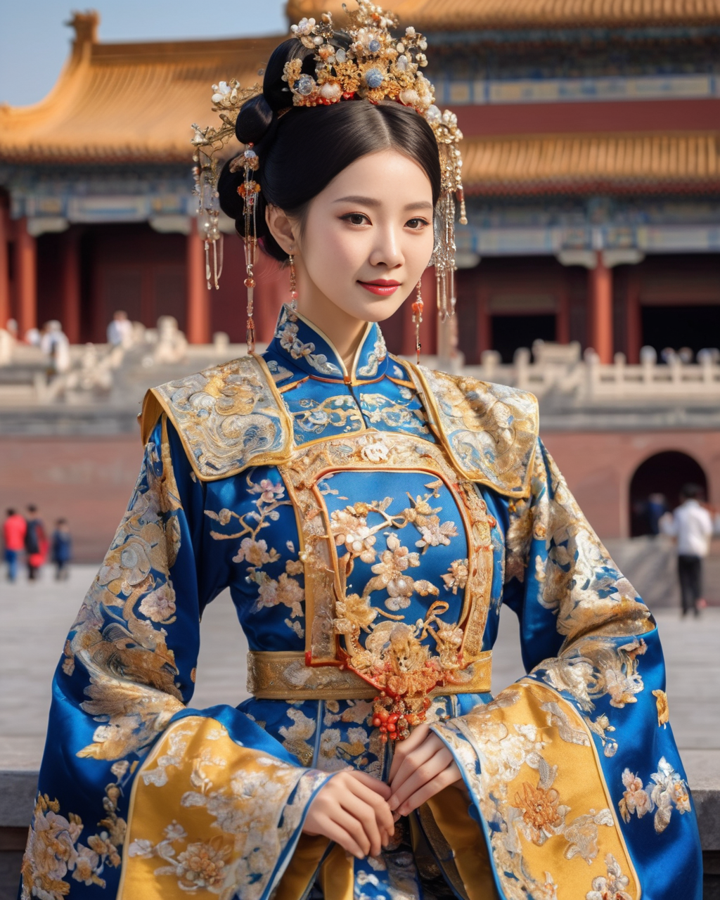 重塑国风美学,ai美女凤冠霞帔美艳绝世