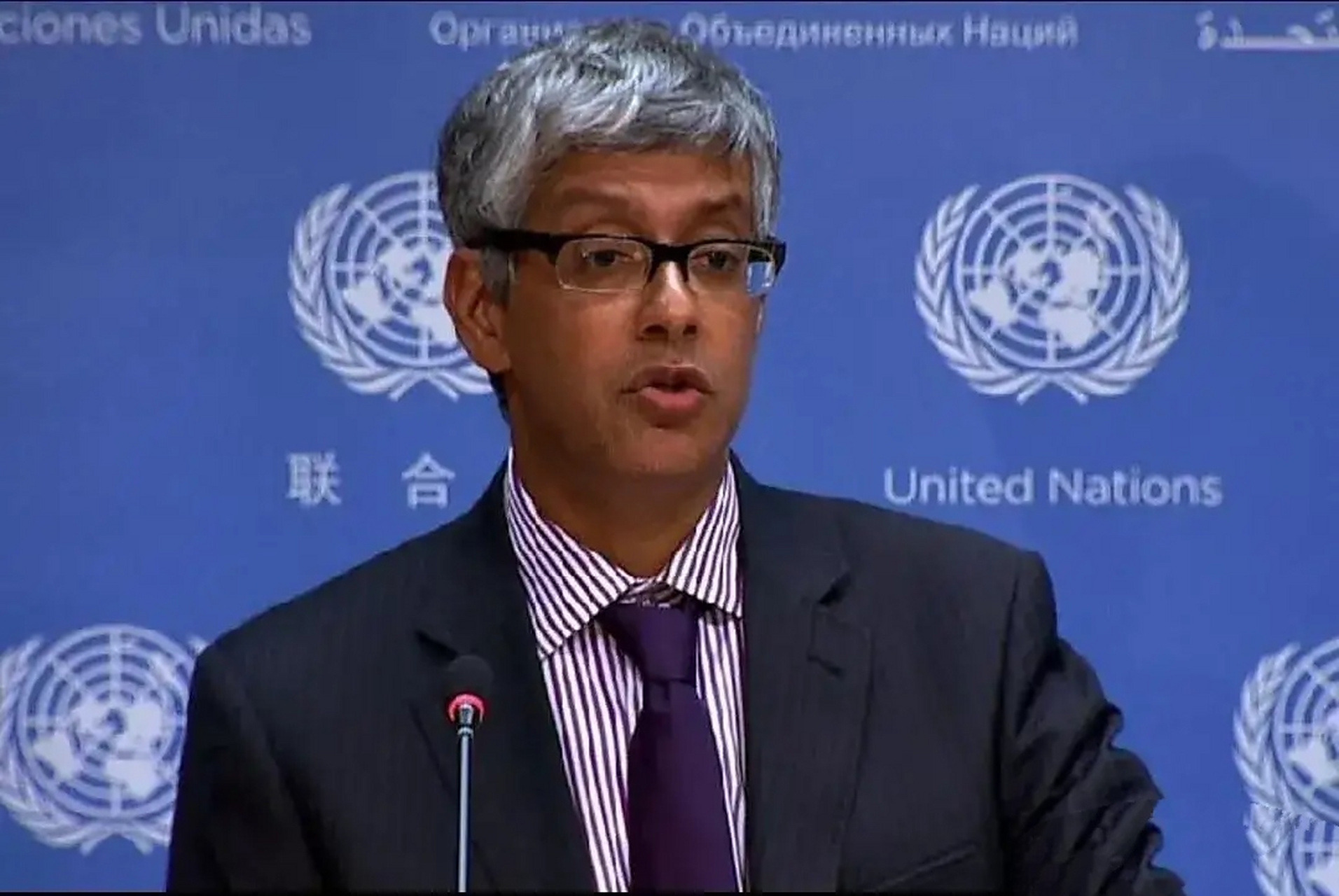 央视记者徐德智犀利提问联合国秘书长发言人,非常精彩的一段!