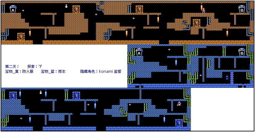 fc七宝奇谋,konami横版游戏处女作,还记得当年炸弹炸过的警察吗