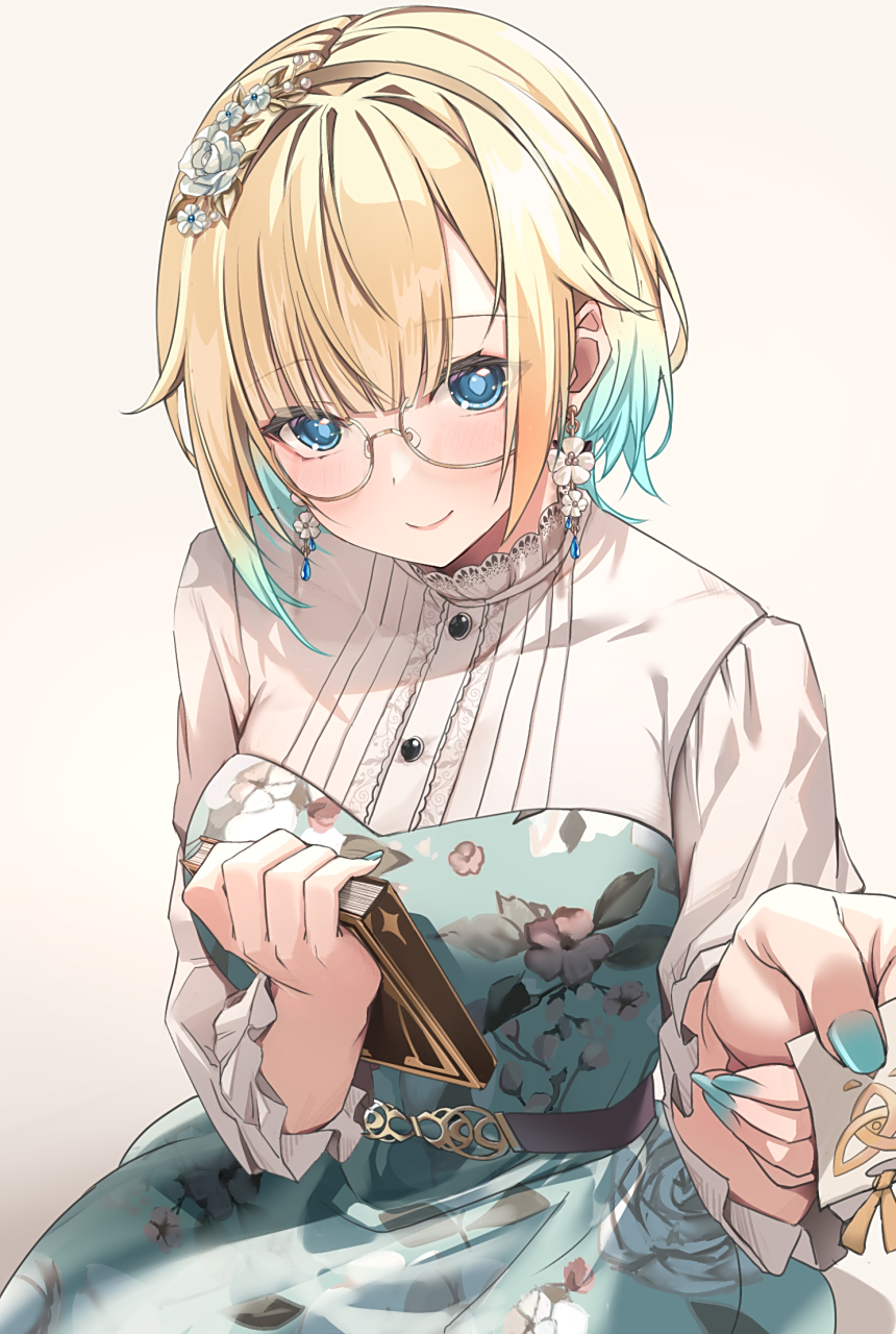 画师:ruo,金发眼镜妹蓝泽艾玛#二次元美图# #我爱二次元# #二次元萌妹