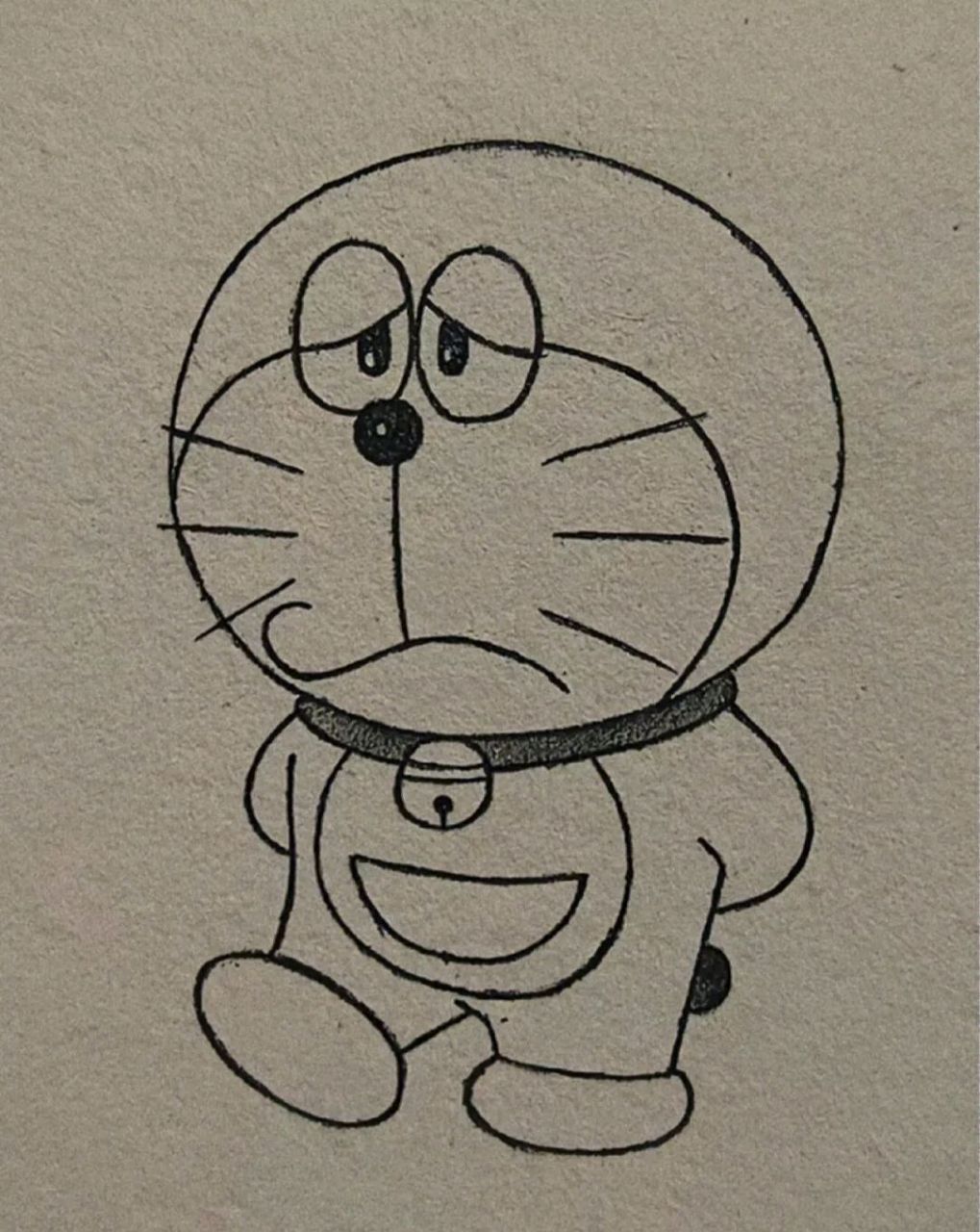 简笔画画出机器猫