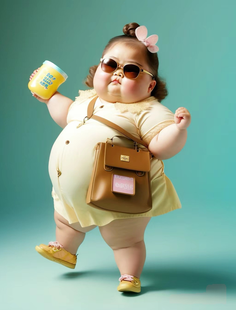 ai画廊# 小胖妞趣头像·3